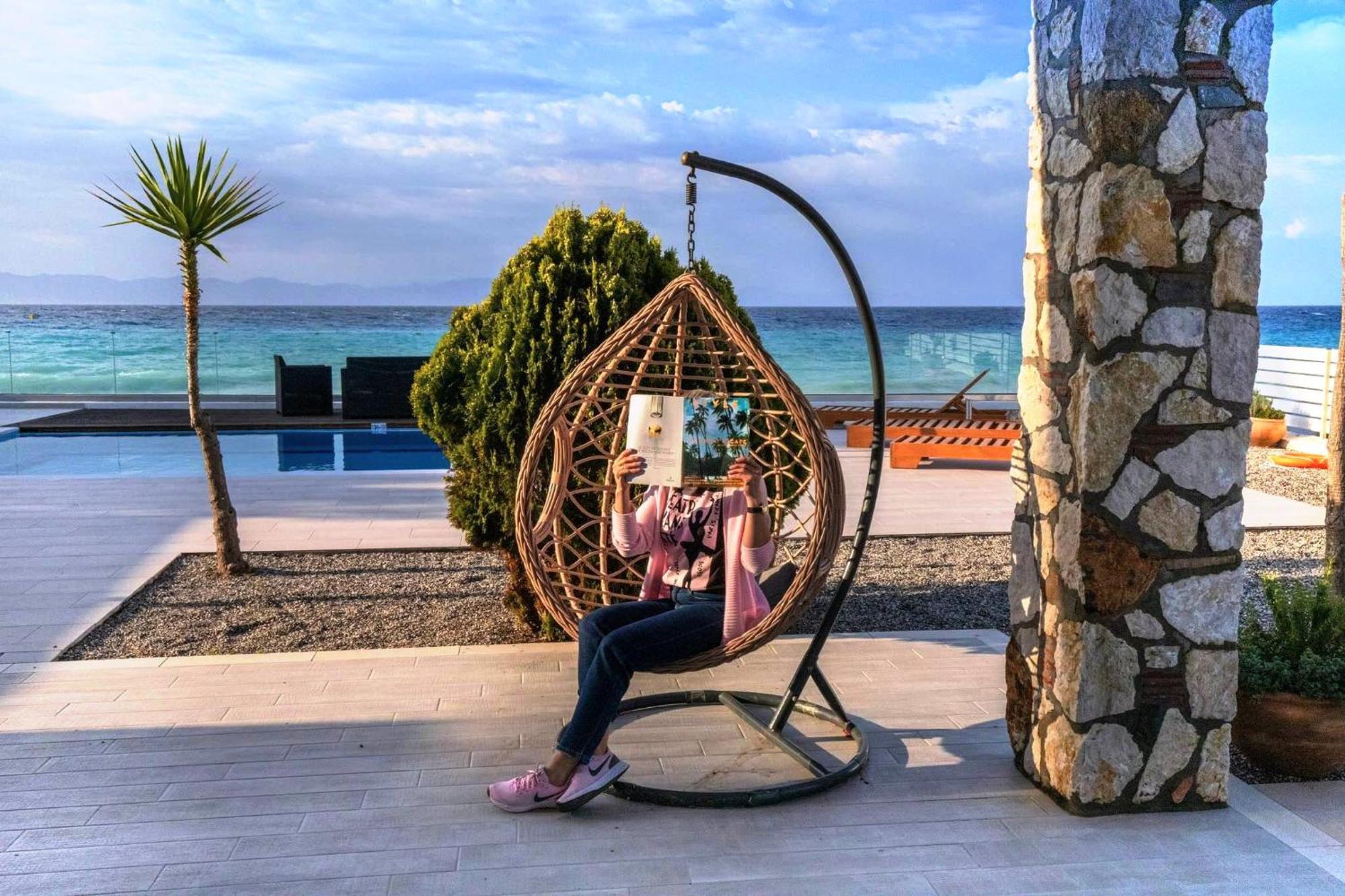 יאליסוס Vaso Beach Front Villa מראה חיצוני תמונה